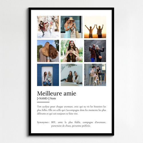Créez un Poster Définition Bestie personnalisé avec vos photos