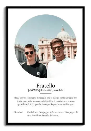Poster definizione personalizzato 'Fratello'