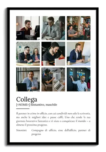 Regala un Poster 'Collega' personalizzato: Crea il tuo con foto e definizione!