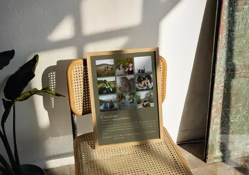 Poster Définition « Cousine » personnalisable