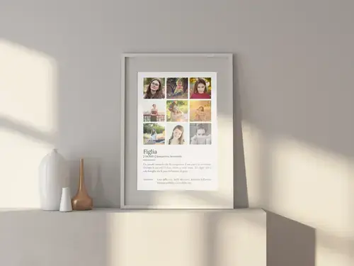 Poster Definizione Figlia con Foto Personalizzabile