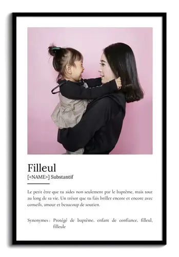 Créez une affiche définition personnalisée pour votre filleul dès maintenant