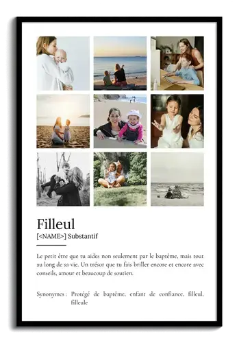 Créez une affiche définition personnalisée pour votre filleul dès maintenant