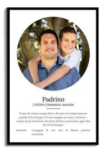 Poster Definizione Padrino Personalizzato