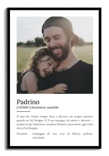 Poster Definizione Padrino Personalizzato