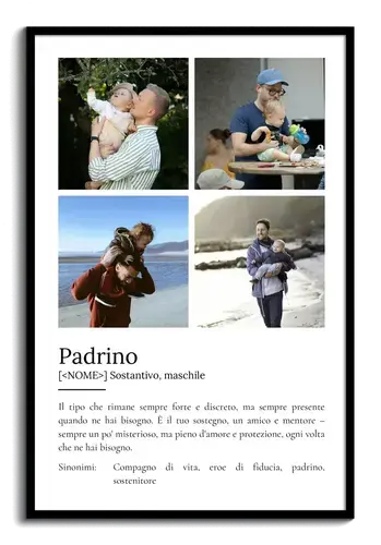 Poster Definizione Padrino Personalizzato