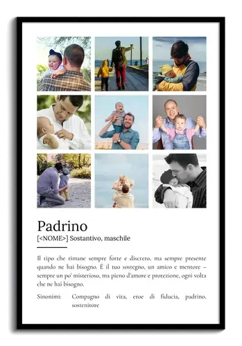 Poster Definizione Padrino Personalizzato