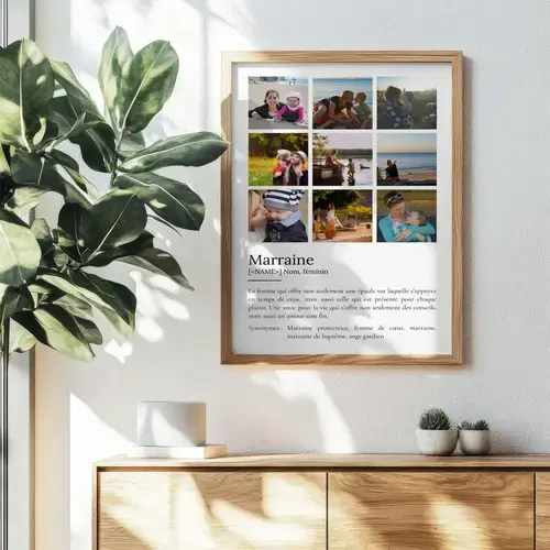 Définition-Poster Marraine personnalisable