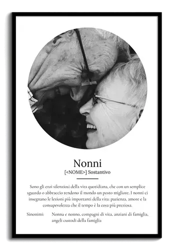 Crea il tuo poster "Nonni" personalizzato: regala amore con foto e testo unico!