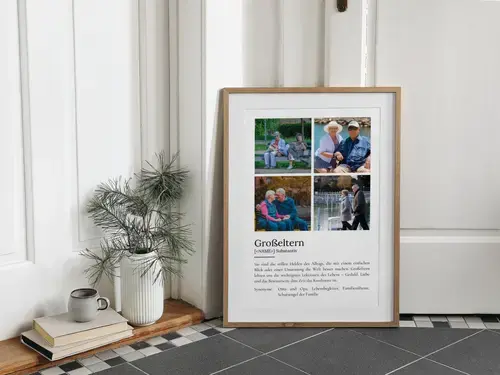Definitions-Poster Grosseltern - Foto & Text personalisierbar