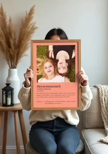 Definitionsposter 'Herzensmensch' personalisierbar