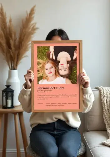 Herzensmensch - Poster personalizzabile con foto