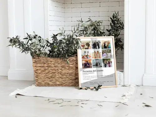 Herzensmensch - Poster personalizzabile con foto