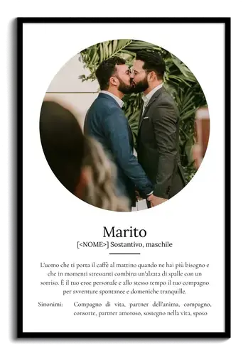Poster Personalizzato 'Marito': Crea il tuo Regalo Unico con Foto e Definizioni