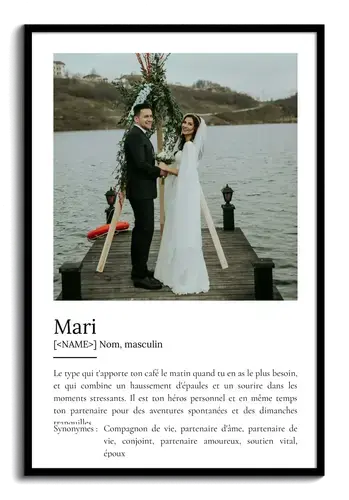 Poster Définition Personnalisé 'Mari'