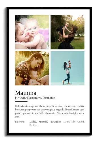 Crea il tuo poster definizione "Mama" personalizzato con foto e testo