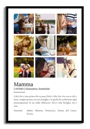 Crea il tuo poster definizione "Mama" personalizzato con foto e testo