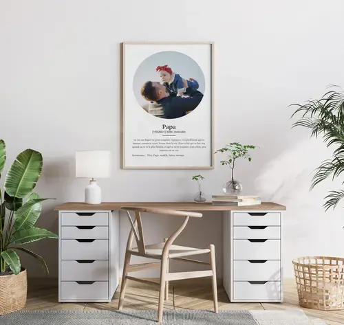 Affiche Définition Papa personnalisable