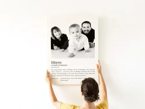 Definitionsposter Eltern personalisierbar