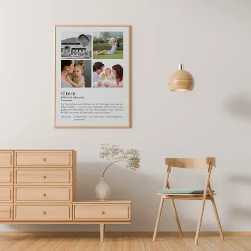 Definitionsposter Eltern personalisierbar