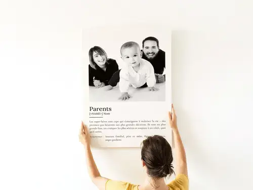 Poster Définition Parents - Style Duden, personnalisable