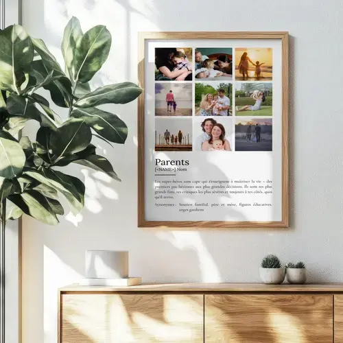 Poster Définition Parents - Style Duden, personnalisable