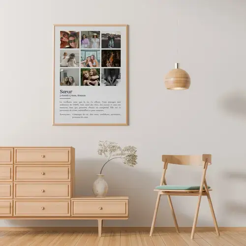 Poster Définition Personnalisé "Sœur"