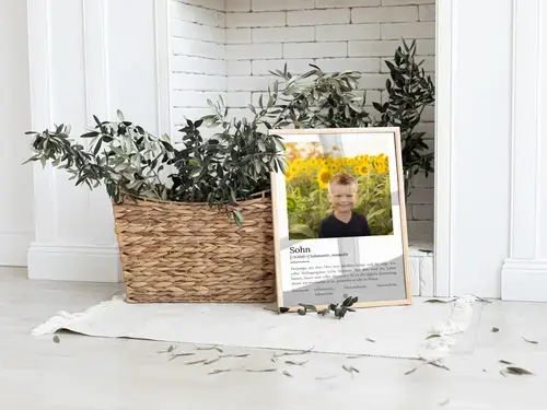 Definitions-Poster 'Sohn' - Personalisiert mit Foto