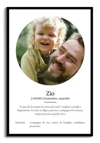 Poster Definizione "Zio" - Personalizzabile
