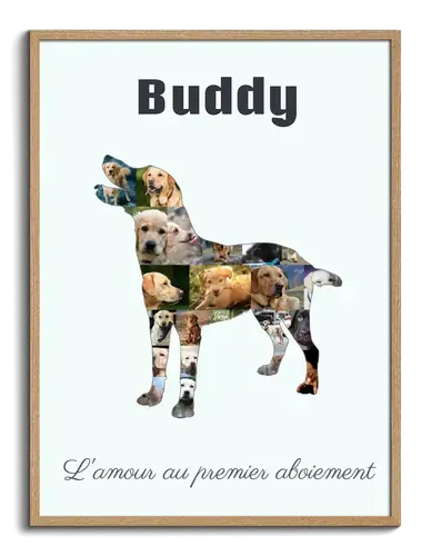 Collage photo personnalisée Labrador - Créez un souvenir unique pour votre chien