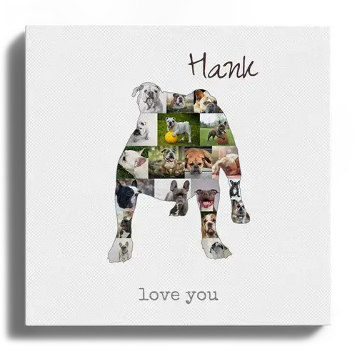 Crea la tua Collage Bulldog: Foto e Testo Personalizzati Crea la tua Collage Bulldog: Foto e Testo Personalizzati