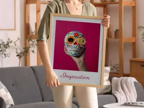 Individuelles Kunstposter mit Wunschfoto und -text