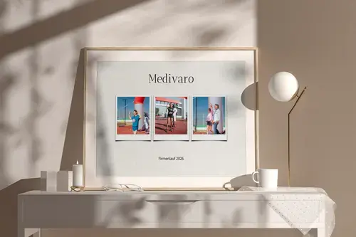 Firmenlauf-Fotocollage mit Text