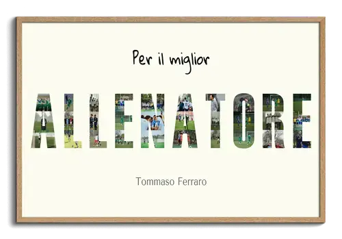Collage calcio con testo personalizzato