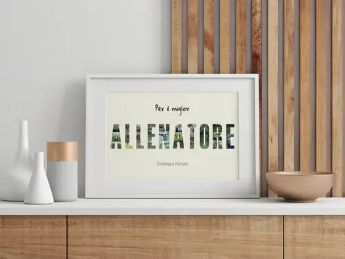 Collage calcio con testo personalizzato