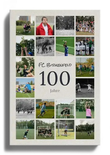 Fussball-Fotocollage Raster mit Text