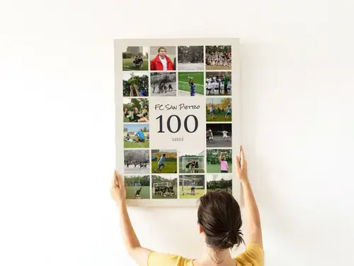 Collage calcio con testo personalizzato