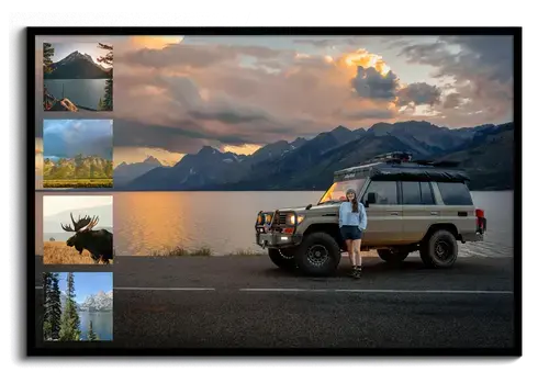 Roadtrip-Fotocollage mit Text