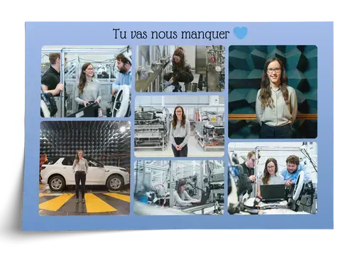 Collage d’adieu collègues avec texte central