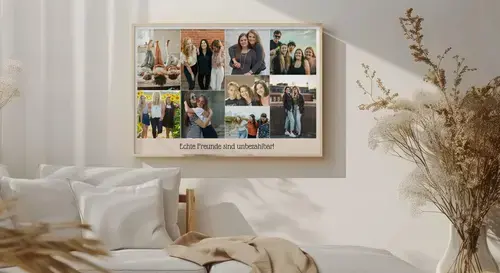 Freundschaft-Collage mit Zitat für beste Freunde