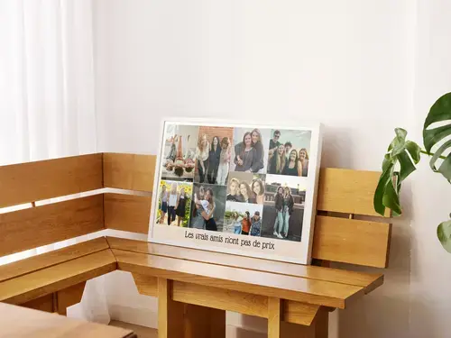 Collage Photo Amitié - 9 Images, Personnalisable