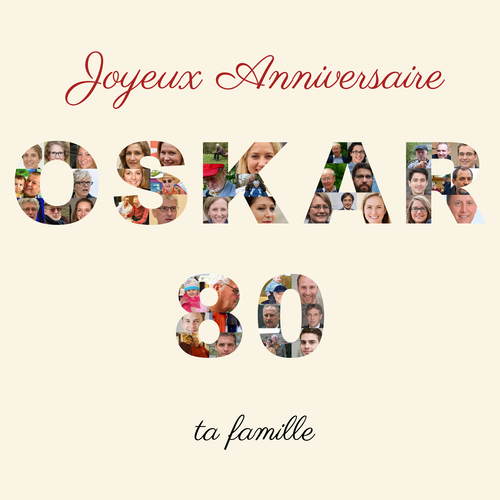 Créez Collage Photo Anniversaire Sur-Mesure - Nom & Âge שpersonnalisés