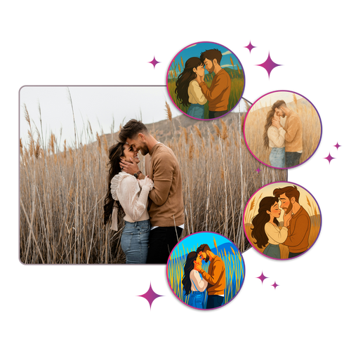 Foto trasformata con IA – Acquerello e altri stili