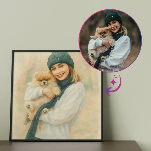 Foto trasformata con IA – Acquerello e altri stili