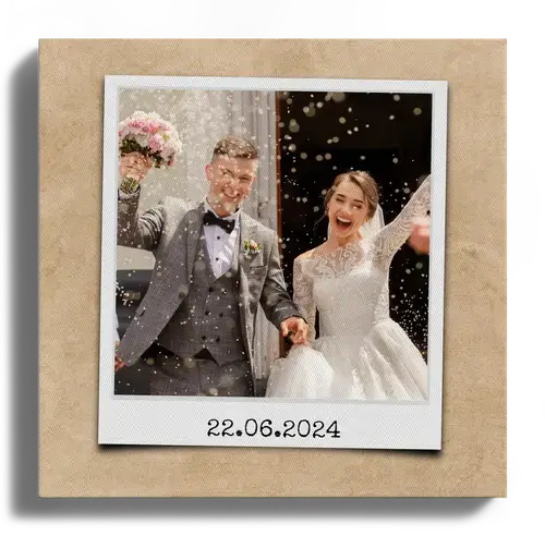Crea il tuo ricordo di nozze: Polaroid da personalizzare con data e dedica