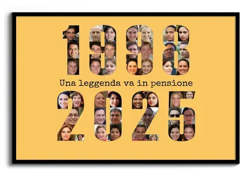 Regalo di addio collega collage fotografico con anni