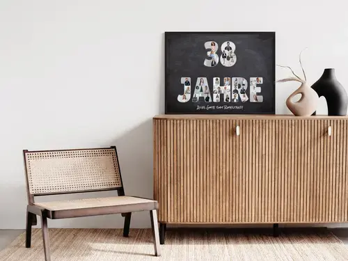 Fotoposter Ruhestand Zahl 38 Jahre Collage