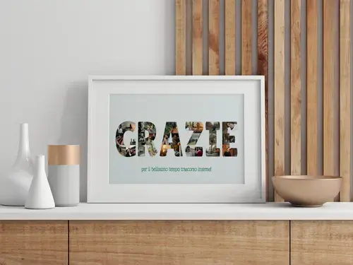 Poster Collage "GRAZIE" con Foto Personalizzate