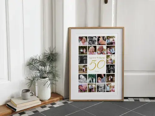 Collage photo chiffre anniversaire – Noces d'or