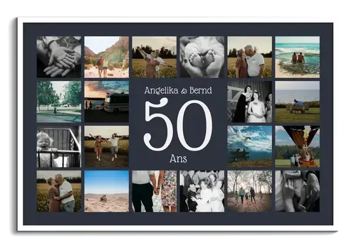 Collage photo chiffre anniversaire – Noces d'or